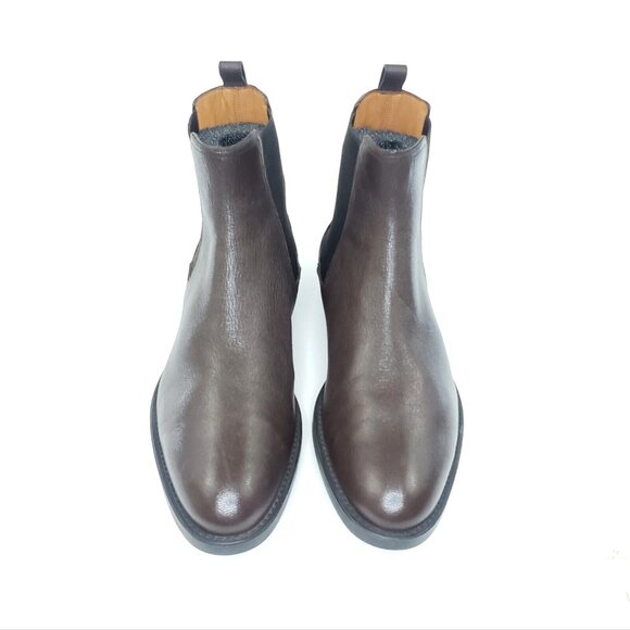 Bally Alan Chelsea Boots Goat Grained Brown Leather Mens US 8.5 $725 main image 7